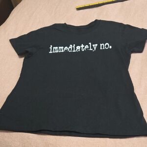 Black Tee with White Text